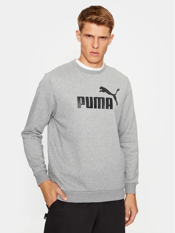 Puma Sweatshirt Ess Big Logo 586678 Grau Regular Fit