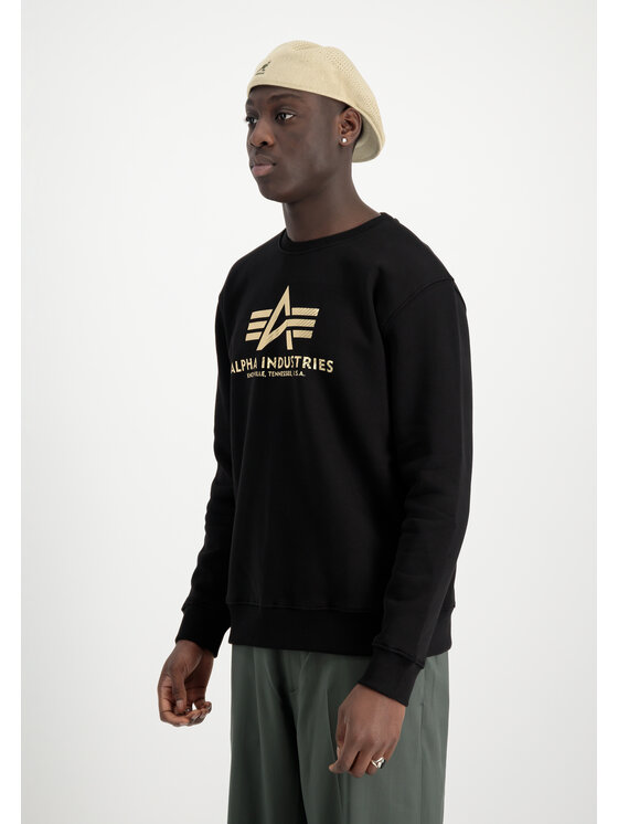 Alpha Industries Alpha Industries Mikina Basic Carbon Sweatshirt Dvojfarebné zlato Regular Fit