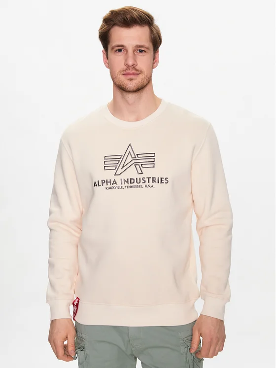 Alpha Industries Sweatshirt Basic 118302 Écru Regular Fit