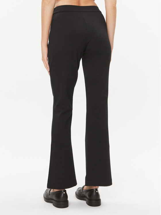 Weekend Max Mara Weekend Max Mara Medžiaginės kelnės Goya 2357860433 Juoda Straight Fit