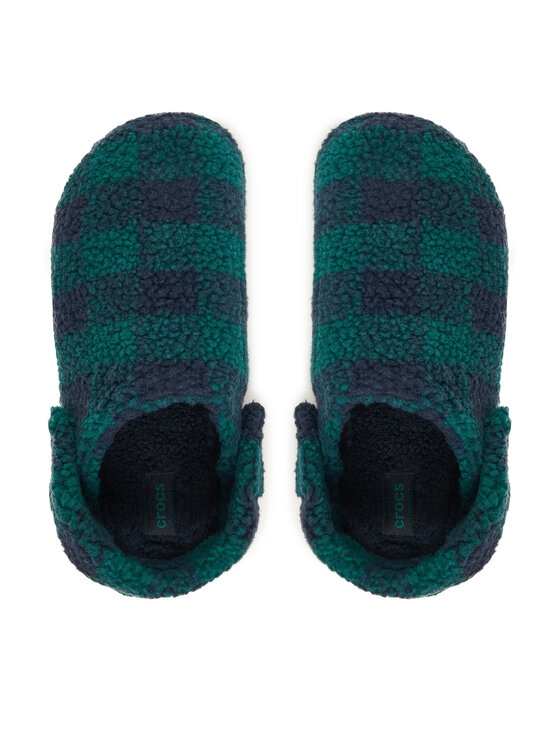 Crocs Crocs Papuci de casă Classic Buffalo Check Cozzzy 210755 Verde