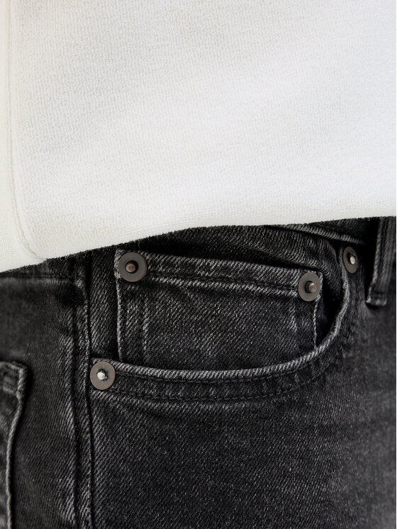 Jack & Jones Junior Jack & Jones Junior Szorty jeansowe Rick 12269799 Czarny Regular Fit