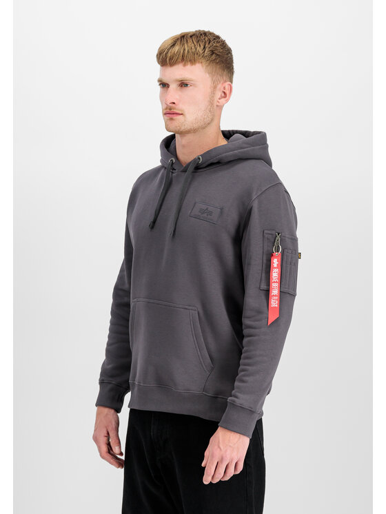Alpha Industries Alpha Industries Mikina Backprint Hoodie Sivá Regular Fit