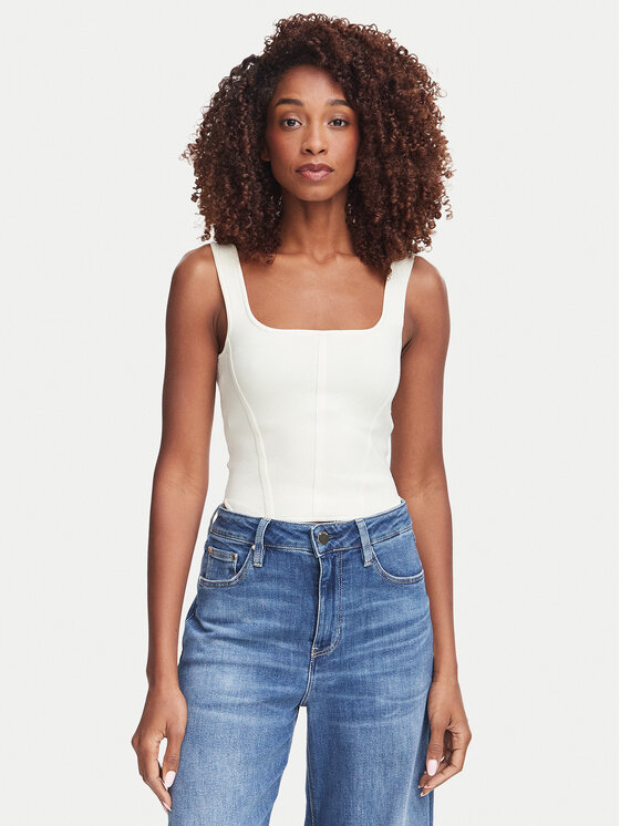 Guess Guess Top W6YZ08 Z0979 Creme Slim Fit