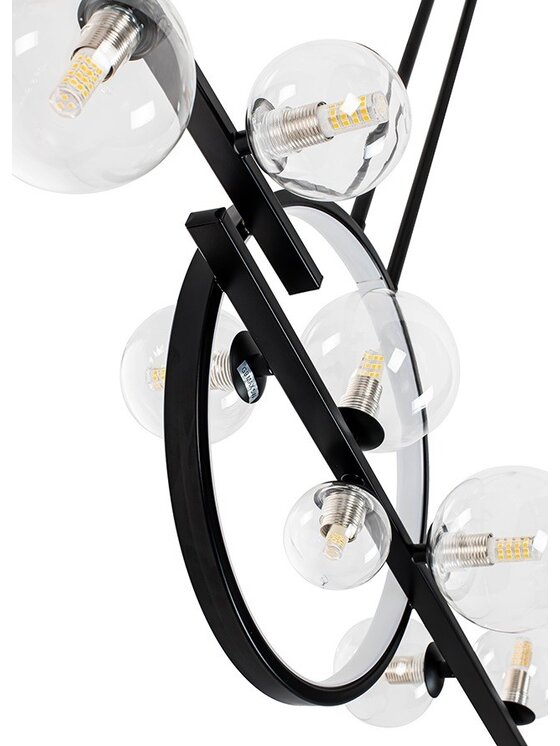MIAhome MIAhome Lampa wisząca ALURE LINE TWIN 120 czarna Czarny