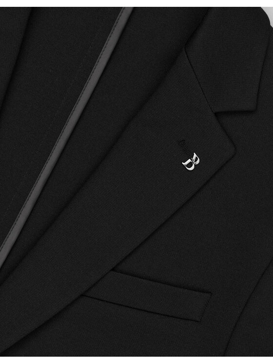 Borgio Borgio Marynarka gavello_c Czarny Slim Fit