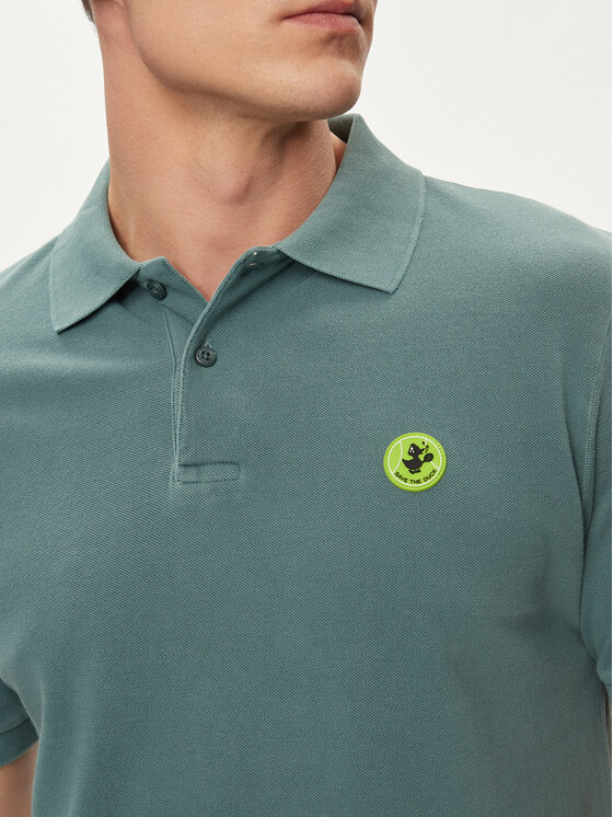 Save The Duck Save The Duck Pólóing Ovidio DR1213M-BATE18 Zöld Regular Fit