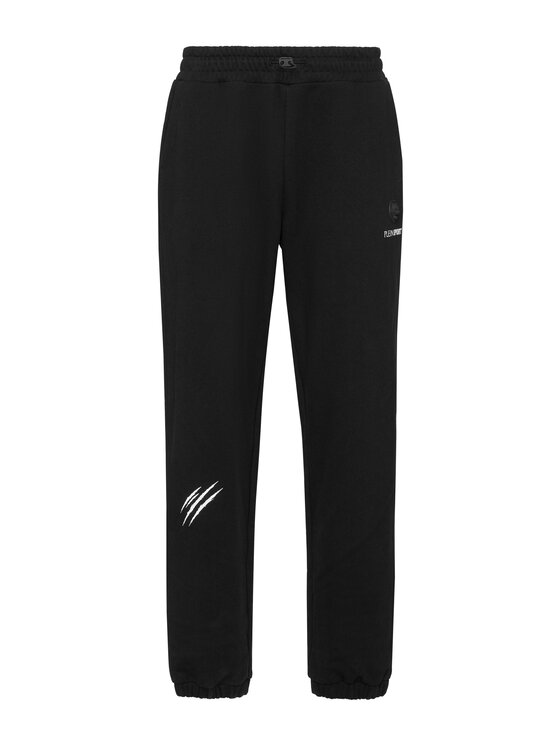 Plein Sport Plein Sport Spodnji del trenirke SAEC MJT2474 STE001N Črna Loose Fit