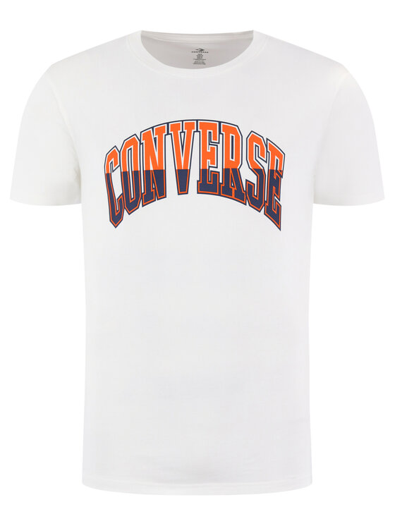 Converse Converse T-Shirt Twisted Varsity Graphic 10018383-A01 Bílá Regular Fit