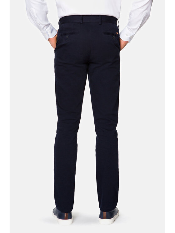 Lancerto Lancerto Spodnie materiałowe Dennis SP082220000003 Granatowy Regular Fit