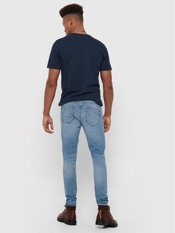 Only & Sons Only & Sons Traperice Warp 22015149 Plava Skinny Fit