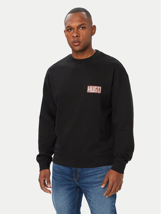 HUGO HUGO Світшот Durec 50566074 Чорний Relaxed Fit