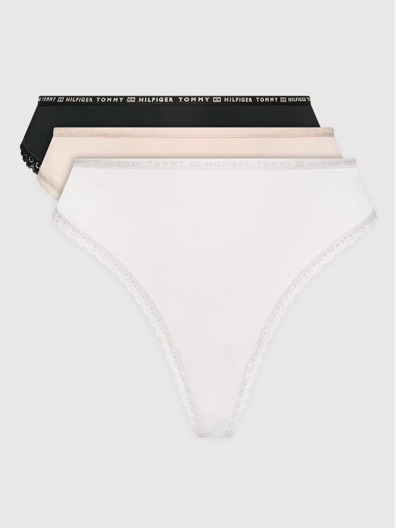 Tommy Hilfiger Tommy Hilfiger Komplet 3 par stringów 3p UW0UW02824 Kolorowy