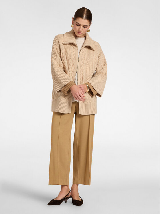 Elena Mirò Elena Mirò Spodnie materiałowe P812Z000210N012 Kremowy Regular Fit