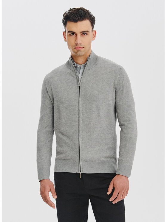 Pako Lorente Pako Lorente Sweter P25WF-2X-024 Szary Classic Fit