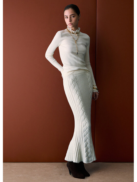 Liu Jo Liu Jo Gonna maxi CF6118MA37R10701 Bianco Regular Fit