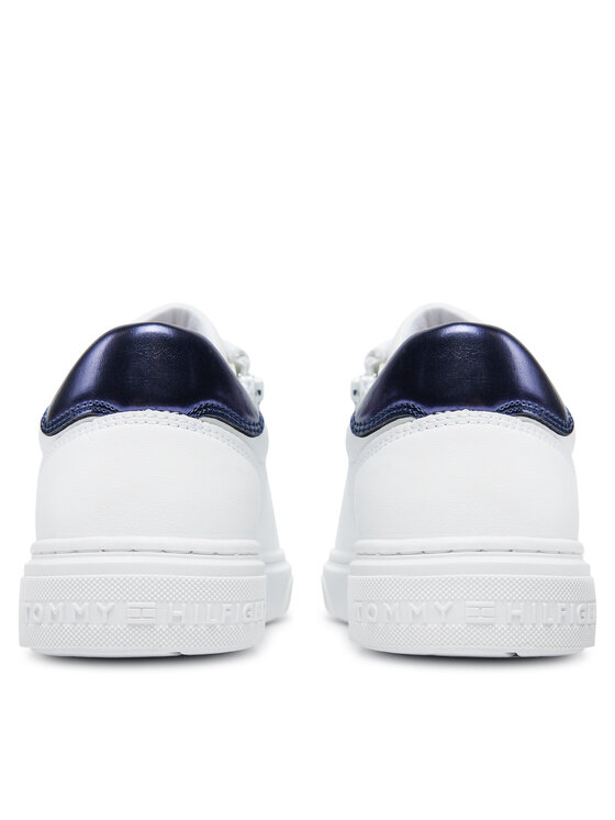 Tommy Hilfiger Tommy Hilfiger Снікерcи Flag Low Cut Lace-Up Sneaker T3A9-33538-1351 S Білий