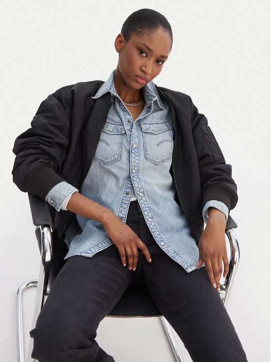 G-Star Raw G-Star Raw Τζιν πουκάμισο D27714-D539 Μπλε Slim Fit