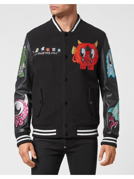 PHILIPP PLEIN PHILIPP PLEIN Bunda bomber 7273 Černá Regular Fit