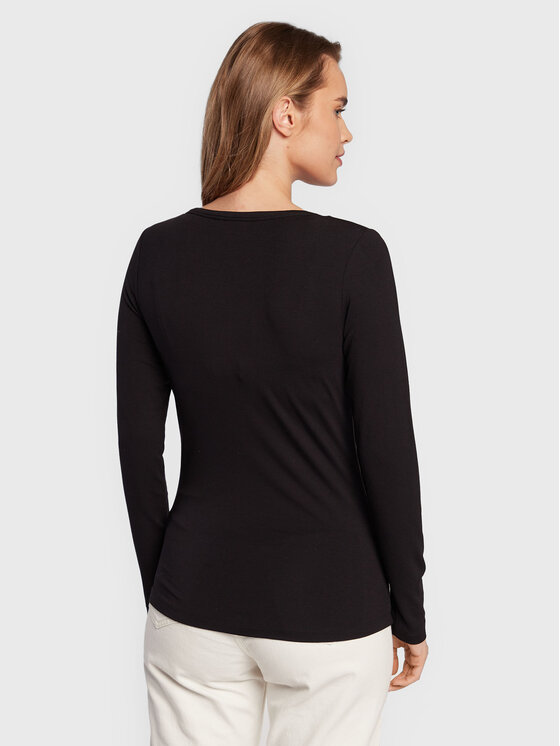 Fransa Fransa Bluzka Kasic 600543 Czarny Slim Fit