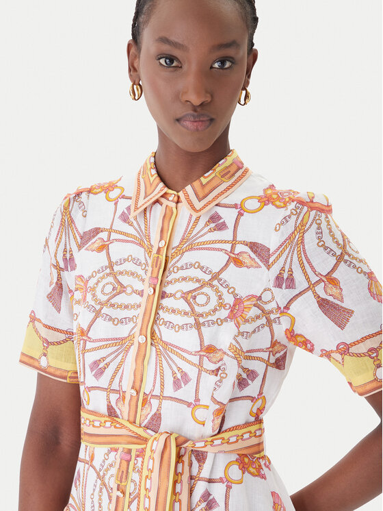 Hale Bob Hale Bob Vestito estivo with linen Aula 61SG670A Giallo Regular Fit