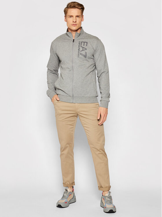 EA7 Emporio Armani EA7 Emporio Armani Mikina 3KPM61 PJ05Z 3905 Šedá Regular Fit