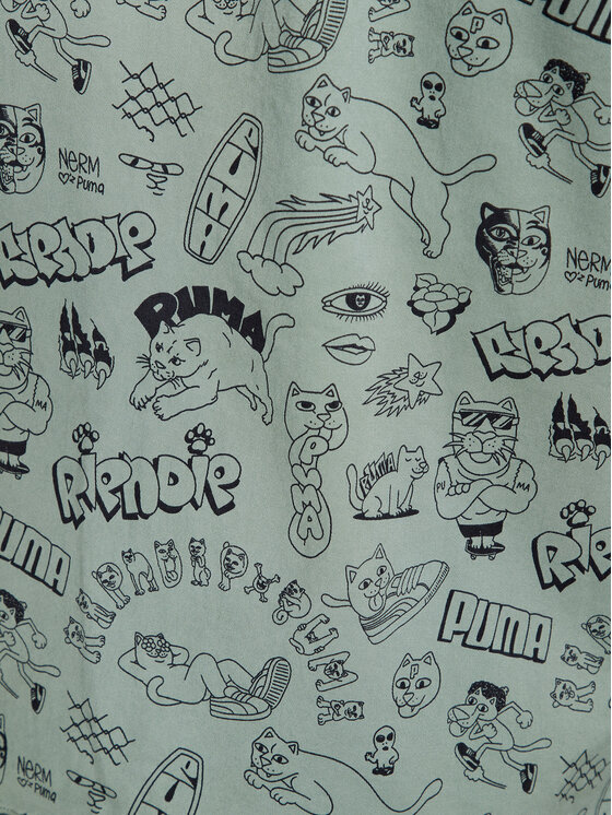 Puma Puma Πουκάμισο RIPNDIP 622198 Πράσινο Relaxed Fit