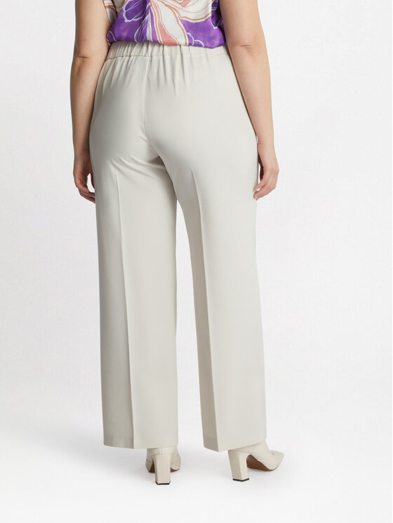 Fiorella Rubino Fiorella Rubino Pantaloni di tessuto P107T004760N002 Écru Cropp Fit