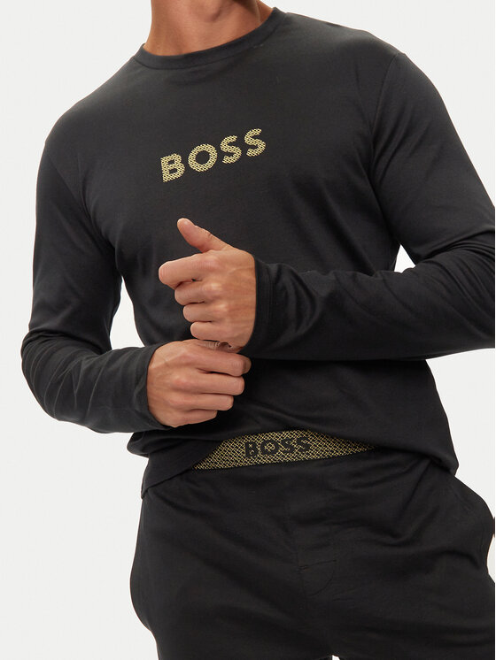 BOSS Boss Пижама 50527499 Черен Regular Fit