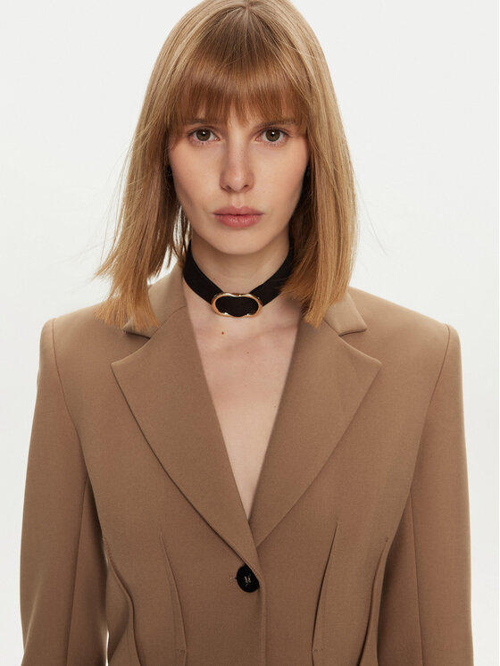 Simona Corsellini Simona Corsellini Sakko A24CPGI017 Beige Regular Fit