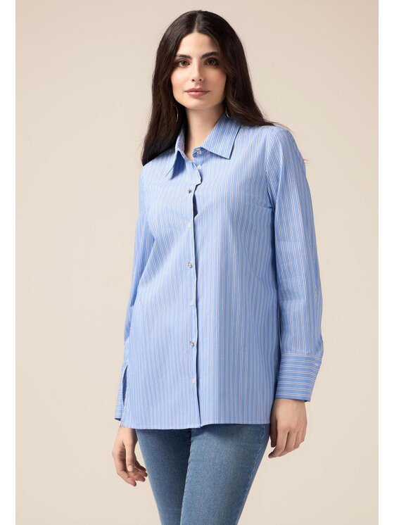 Oltre Oltre Camicia 5086R102966N0R4 Turchese Over Fit