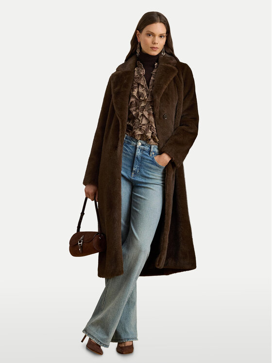 LAUREN RALPH LAUREN LAUREN RALPH LAUREN Кожено палто 297957521001 Кафяв Relaxed Fit