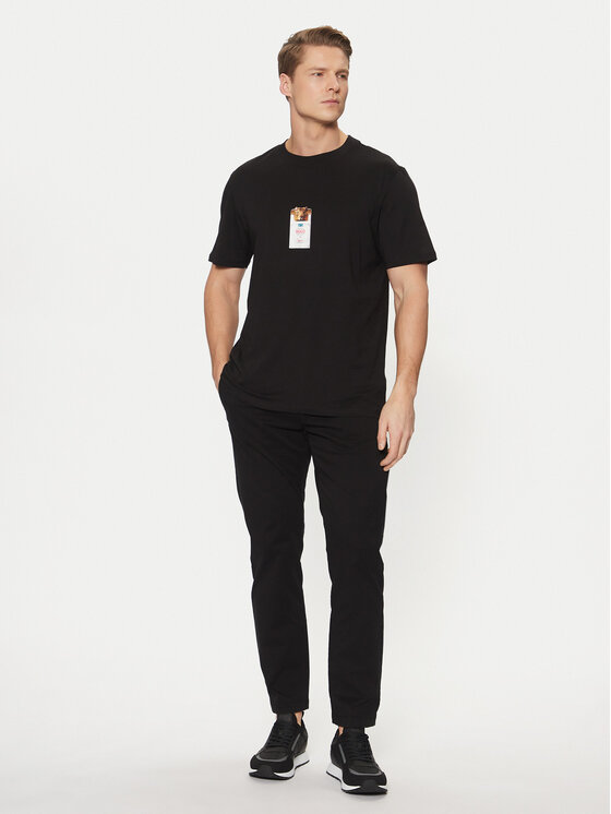 HUGO HUGO T-Shirt 50530683 Czarny Regular Fit