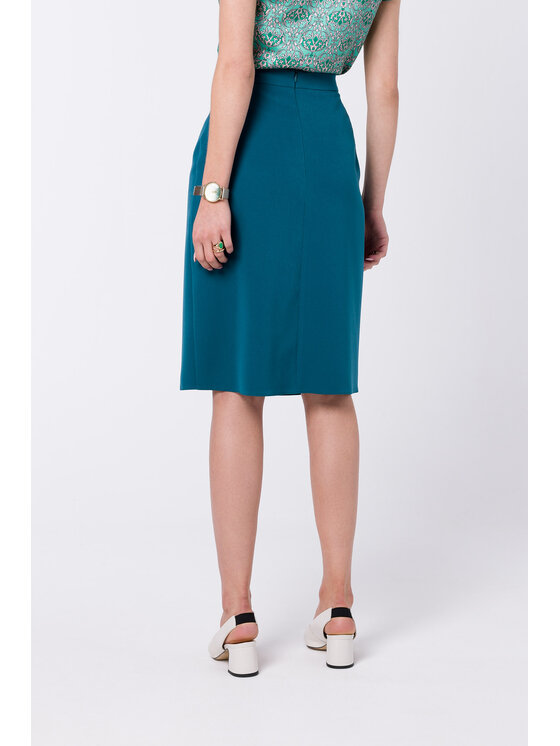 Stylove Stylove Midi sukňa S343 Modrá Regular Fit