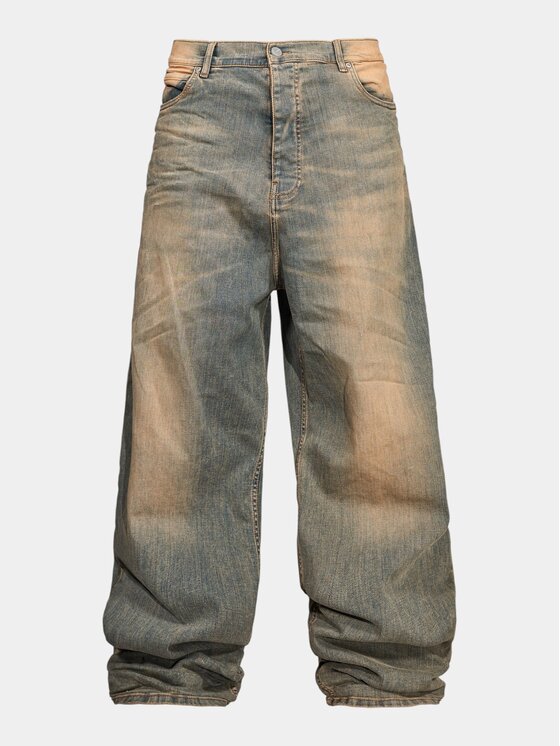MADE BY SOCIETY MADE BY SOCIETY Spodnie materiałowe Bluey - P17389 Niebieski Basic Fit