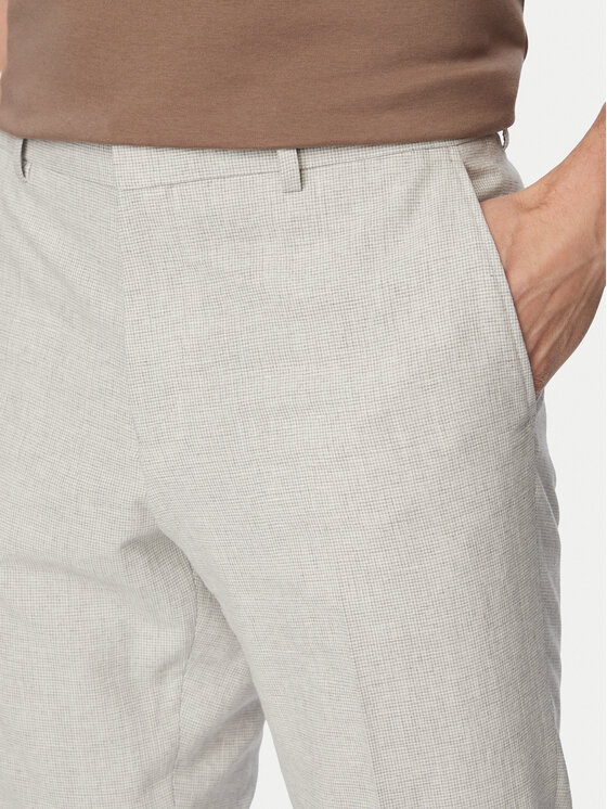 BOSS BOSS Spodnie materiałowe H-Genius-253 50561874 Szary Slim Fit