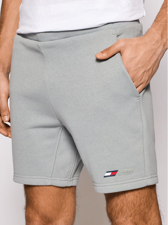 Tommy Hilfiger Tommy Hilfiger Sportiniai šortai Logo Fleece MW0MW17234 Pilka Regular Fit