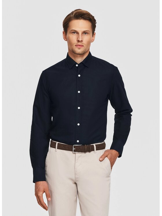 Pako Lorente Pako Lorente Koszula P26SN-1X-020 Granatowy Slim Fit
