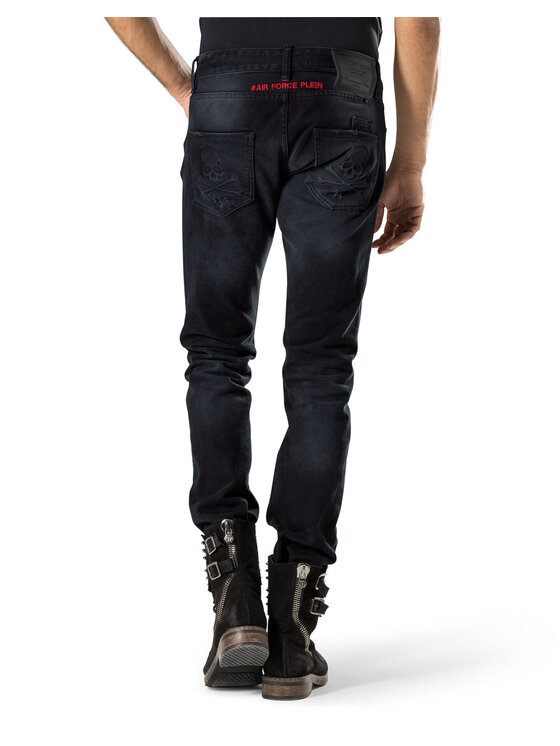 PHILIPP PLEIN PHILIPP PLEIN Džínsy 30758 Čierna Straight Fit