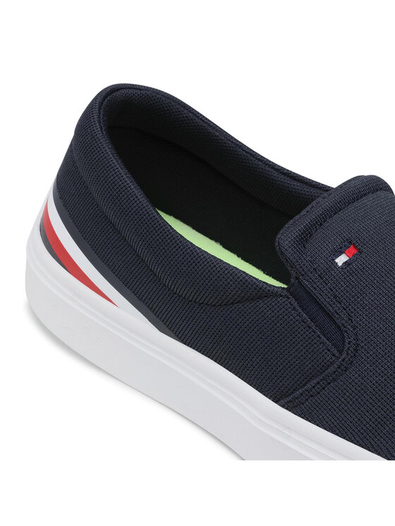 Tommy Hilfiger Tommy Hilfiger Кросівки Lightweight Stripes Slip On FM0FM03613 Cиній
