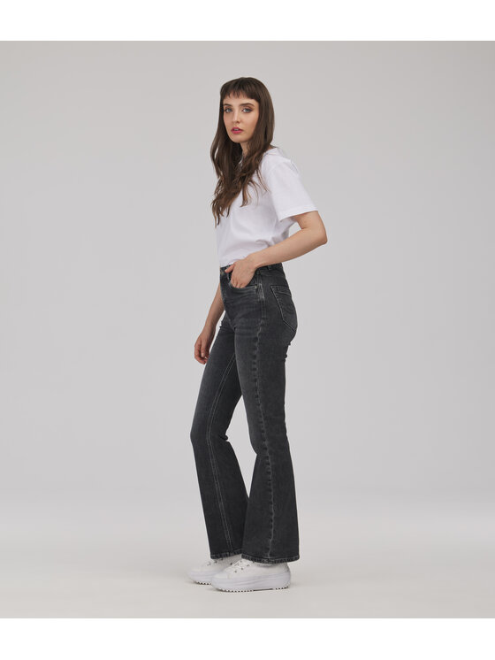 Lee Cooper Lee Cooper Jeansy BECCA Szary Flared Leg