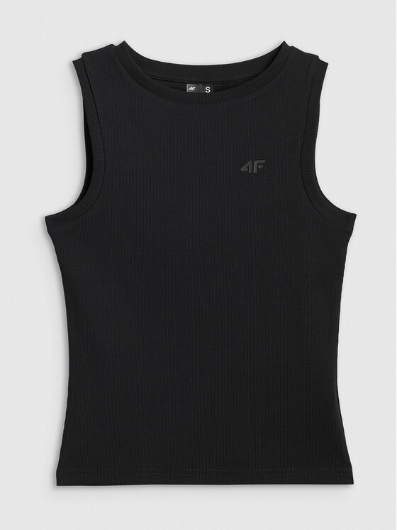 4F 4F Tank top ESSENTIAL 3 Czarny Slim Fit