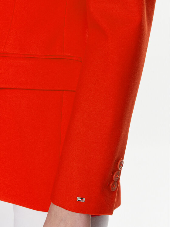 Tommy Hilfiger Tommy Hilfiger Marynarka Slim Knit Sb Blazer WW0WW40341 Czerwony Slim Fit