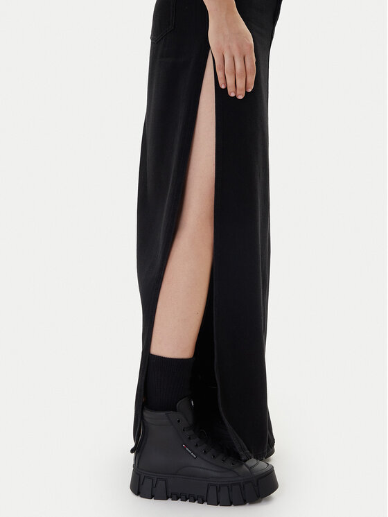 Tommy Jeans Tommy Jeans Джинсова спідниця DW0DW22119 Чорний Regular Fit