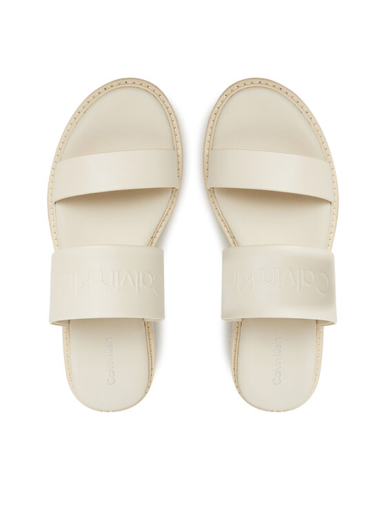 Calvin Klein Calvin Klein Espadrillas Flatform Wedge Slide - He HW0HW02374 Écru