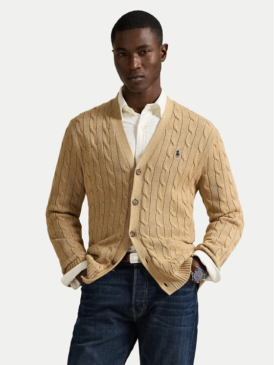 Polo Ralph Lauren Polo Ralph Lauren Kardigan 710890548006 Bež Regular Fit