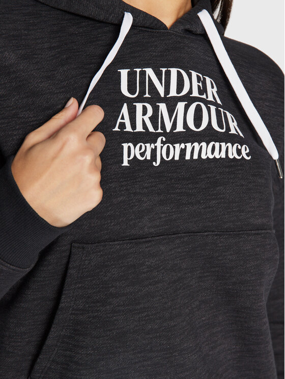 Under Armour Under Armour Bluza Essential Fleece Script 1374107 Czarny Regular Fit