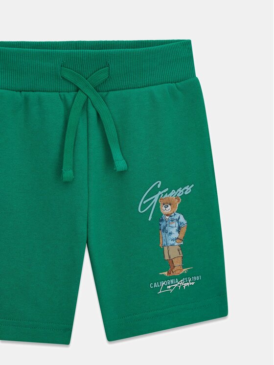 Guess Guess Pantaloncini sportivi N6GD04 KA6R4 Verde Regular Fit