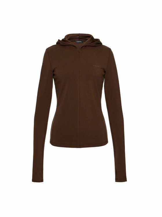 La Mania La Mania Felpa MANDIE Marrone scuro Basic Fit