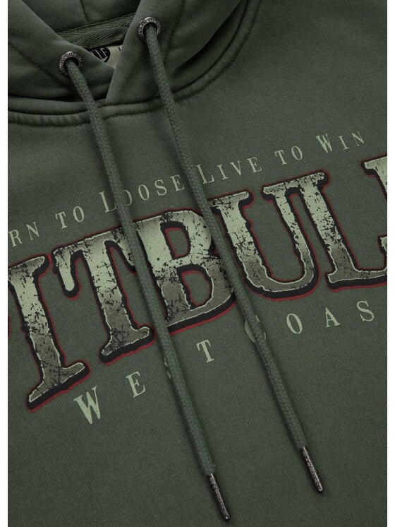 PITBULL PITBULL Bluza Bluza męska z kapturem ACE OF SPADES 3XL Zielony Regular Fit